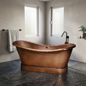 Antique Luxury Oval Freestanding Bathtub Metal Bath Tub Without Lid Durable Eco-Friendly for Adults-Indian Home Crafts - Product Image 1