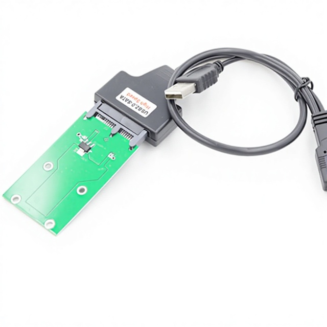 18-Inch Micro SATA to USB 20 7+9-Pin SSD to USB Drive Cable