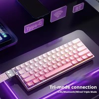 Clavier de jeu sans fil AULA Mini60HE à rétroéclairage RGB, à commutation rapide, avec interrupteurs à effet Hall pour les joueurs de bureau