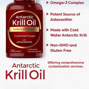 Cápsulas blandas de aceite de krill al por mayor de fábrica, astaxantina Omega-3, suplementos alimenticios de etiqueta privada para adultos con vitamina C - Product Image 4