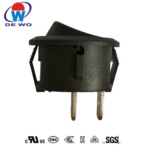مفتاح روكر دائري صغير أسود بقطر 20 مم، 10 أمبير 250 فولت، مع شهادة UL لـ - Product Image 3