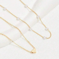 Collares con colgante de diamante de bajo MOQ, atractivos, modernos, sencillos, personalizados, populares y a la moda.