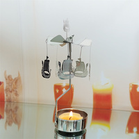 Bougie de carrousel de décoration personnalisée, porte-bougies rotatif de bateau de Pirate pour cadeau de noël