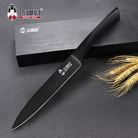 QXF RTS nouvelles idées de produits couteau de cuisine enduit noir couteau à découper professionnel de 8 pouces
