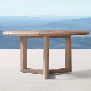 Modern Simple <strong>Teak</strong> <strong>Dining</strong> <strong>Table</strong> and Chair Set Solid Wood Outdoor Furniture for Villa Courtyard Garden - Product Image 2