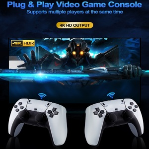 Nuevo 4K TV Game Stick con dos controladores inalámbricos de <span class=keywords><strong>2</strong></span>,4G 64GB 10000 para PS1/PSP/N64 Consola de videojuegos retro U9 Game Box - Product Image 4