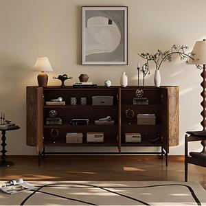 JINXI Credenza Multifunzionale dal Design <span class=keywords><strong>Moderno</strong></span>, Mobile per Stoccaggio, Credenze e Buffet per Sala da Pranzo - Product Image 6