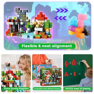 Cubes Magnétiques Thème <span class=keywords><strong>Forêt</strong></span> Infernale – Vente Directe Usine – Blocs de Construction Éducatifs Colorés – <span class=keywords><strong>Jeu</strong></span> de Table Portable - Product Image 5