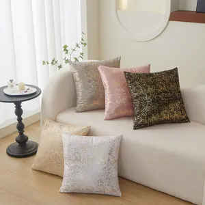 New velvet special hot stamping velvet fabric for home living room bedside light luxury simple pillow cover