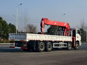 Grúa Montada en Camión Shacman 8x4 para Transporte de Materiales de Construcción, Grúa Montada en Vehículo de 14T - Product Image 3