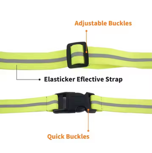 Có thể sạc lại 3 đèn LED khả năng hiển thị cao vest có thể điều chỉnh chùm đêm an toàn Runner ngực đèn cho chạy bộ chạy - Product Image 4