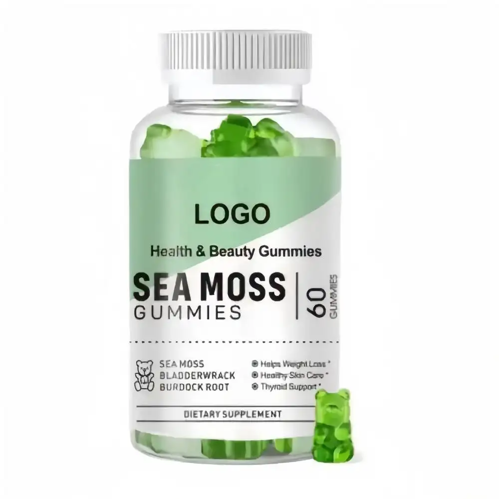 Sea moss gummies grosir label pribadi penurunan berat badan cepat jus permen gummy