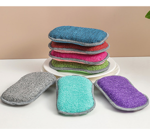 Microfiber Scrubber Sponges Used for non-stick cookware Heavy duty Dishes Washing Scrubber Easily wipes off oil stains - Product Image 2