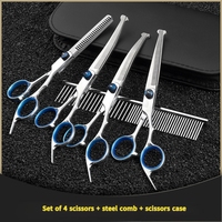 Cape de coiffure DIY en acier inoxydable, accessoire de salon, ensemble de 10 ciseaux de barbier