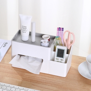 Boîte de rangement multifonctionnelle pour bureau, porte-stylos, boîte de rangement en plastique avec tiroir, boîte de rangement - Product Image 3