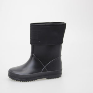 Bottes de <span class=keywords><strong>pluie</strong></span> pour femmes YL7176, vente en gros, personnalisées, noires, thermiques, imperméables en PVC, pour l'extérieur - Product Image 1