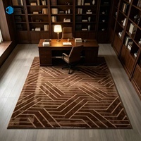 Moderner Bodenteppich für Zuhause und Bibliothek, Polyester-Jacquard-Teppich mit Schnitzereien, Wohnzimmerteppich, Geschnitzte Teppiche, Bodenmatte, Wohndekor-Teppiche