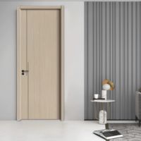 Porte intérieure moderne en mélamine WPC, étanche, gain de place, en bois et PVC, pour chambre et salon