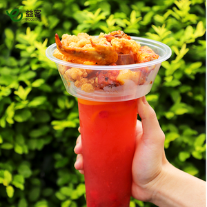 40 juegos de recipientes para aperitivos de 700 ml y vasos de plástico de 500 ml, de pared resistente, moldeados por inyección, para llevar, para beber juntos - Product Image 4