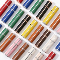 Atomiseur de parfum professionnel en cuir 5ml 10ml, flacon de voyage mini rechargeable à mécanisme rotatif, conteneur de parfum sérigraphié