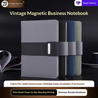 Libreta de Negocios A5 Personalizada de Alta Gama con Cierre Magnético, Cubierta de Cuero de Estilo Vintage que Cambia de Color; Libreta de Conferencias B5 para Regalo