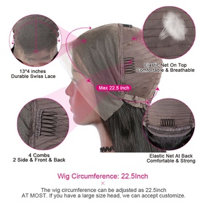 Boncy Lockige Haarperücke mit Körperwelle, vollständig handgewebt, kann gelockt und gefärbt werden - Product Image 4