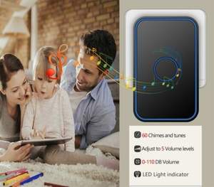 Sonnette de porte étanche sans fil, prix d'usine, énergie cinétique, batterie gratuite - Product Image 4