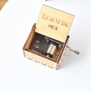 थोक अनुकूलन योग्य लकड़ी हाथ-क्रैंक्ड संगीत बॉक्स संगीत के लिए कार्यात्मक - Product Image 4