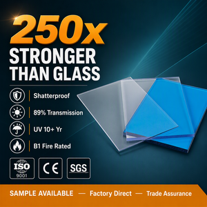 Plaque solide en polycarbonate ignifuge EN 13501 B-S1 D0 4 mm transparente pour vitrage <span class=keywords><strong>de</strong></span> bâtiment commercial, isolation thermique pour lucarne - Product Image 3