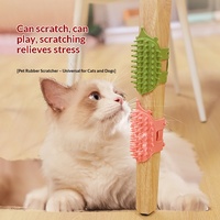 En gros, Peigne et griffoir 2 en 1 pour chat, en silicone, mural, masseur d'angle, petit modèle de jouet griffoir pour chat