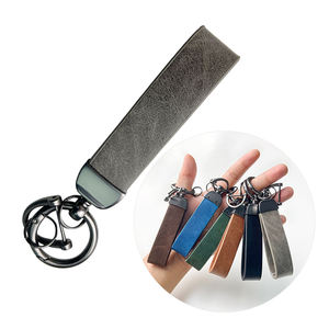 LLavero de coche simple de moda de gama alta personalizable colgante llavero de cuero llavero de coche de cuero de Metal - Product Image 1