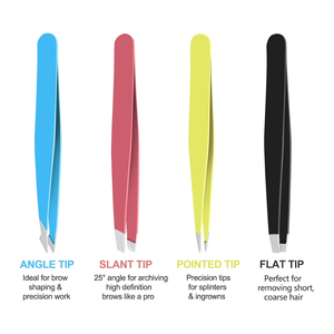 Pince à épiler à pointe fine en acier inoxydable, outil de précision pour le modelage des sourcils, l'élimination des poils incarnés, soins de beauté - Product Image 1