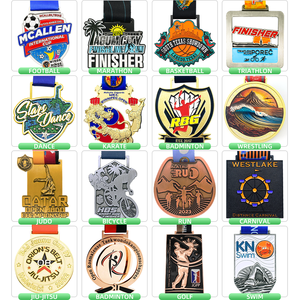 Medaglia Sportiva Personalizzata in Lega di Zinco 3D Dorata per Maratona, Design Personalizzato, Vendita all'Ingrosso - Product Image 2