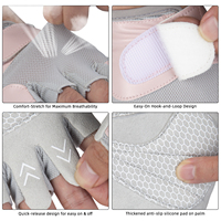 Guantes de Gimnasio de Microfibra MKAS con Absorción de Impactos y Diseño de Medio Dedo para Dominadas, Kettlebell y Entrenamiento Funcional para Hombres