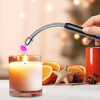 Briquet de Cuisine Rechargeable USB de Haute Qualité pour Gaz Naturel et Bougies, Ignifuge Extérieur, Vente en Gros