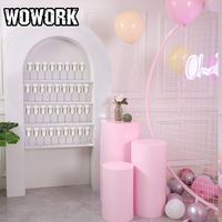 WOWORK 2026, vente en gros, grand présentoir de sol en métal pour fête, présentoir mural pour champagne, décoration d'événements pour fêtes et mariages