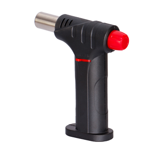 New Jet Windproof Custom Logo Safety Lock Refillable Cigarette Slant Torch Lighters 4 Colors Butane Fuel Giveaways Wholesale - Product Image 3