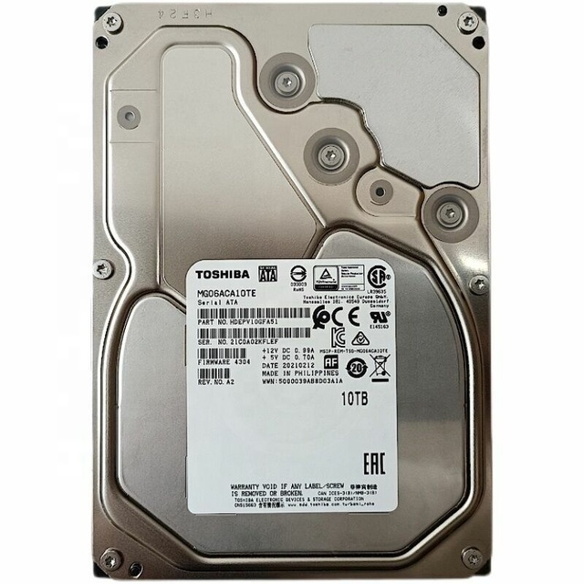 New 3.5inch 7200rpm SATA3 Enterprise Internal Hard Drive 10TB MG06ACA10TE