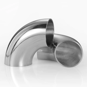 XINGYAO Hygiène de soudage Coude à 180 degrés - Polissage <span class=keywords><strong>double</strong></span> face Haute pression Modèle DN50 pour applications alimentaires/boissons/<span class=keywords><strong>lait</strong></span> - Product Image 4