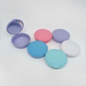 Portable Dental Storage Box With Mirror Orthodontic <b>Retainer</b> <b>Case</b> Invisalign Braces Container Sky Blue Manual Operated - Product Image 2