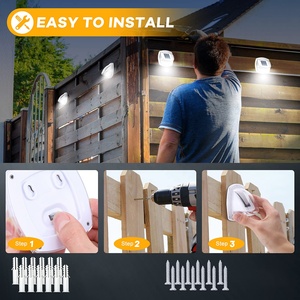 Luz de valla solar 5 W blanco frío IP65 impermeable al aire libre LED lámpara de pared para patio jardín cubierta iluminación - Product Image 5