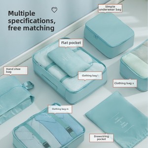 Portable Fashion Light Weight Large-Capacity Seven-Piece <strong>Foldable</strong> Travel Bag Storage Set Organizes Clothing <strong>Suitcase</strong> Other Items - Product Image 2
