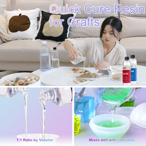 Kit di resina epossidica a polimerizzazione rapida-4 ore di resina epossidica senza bolle resina epossidica cristallina per arte artigianale - Product Image 4
