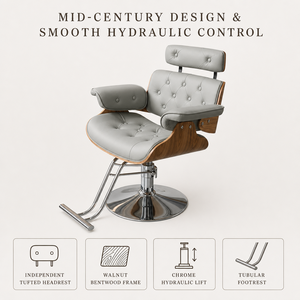 Top Selling Hot Beauty Barbershop Antique Salon Equipment and Furniture Hair Salon Round Base Styling <b>Chairs</b> Metal <b>Barber</b> <b>Chair</b> - Product Image 4
