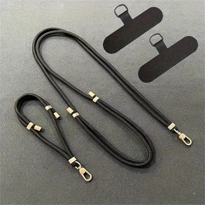 Lot <span class=keywords><strong>de</strong></span> 2 cordons <span class=keywords><strong>de</strong></span> téléphone en nylon courts et longs, réglables, pour port croisé, épaule, tour <span class=keywords><strong>de</strong></span> cou, avec clip, anti-perte, pour poignet - Product Image 1