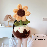 Maßgefertigter Weicher Plüsch-Blumenstrauß Spielzeug Gestopfte Tulpe Sonnenblume Maiglöckchen im Topf Plüsch-Heimdekoration Feiertagsüberraschungsgeschenk