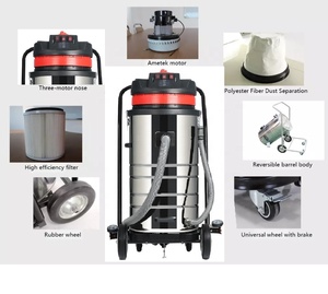 Aspirateur industriel sec et humide pour la poussière et l'eau à vendre - Product Image 4