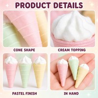 Assortiment pastelkleurige ijshoorntjes marshmallow zachte kauwgom snoepgoed multicolor wafelhoorntjes marshmallow