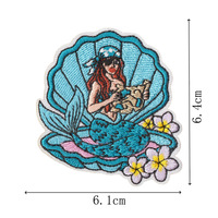 Toppe Ricamate Termoadesive Stile Tatuaggio Old School Sirena Cowgirl