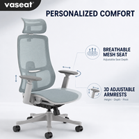 Chaise de bureau ergonomique en tissu, certifiée BIFMA, pivotante et réglable, pour usage commercial, hospitalier et scolaire